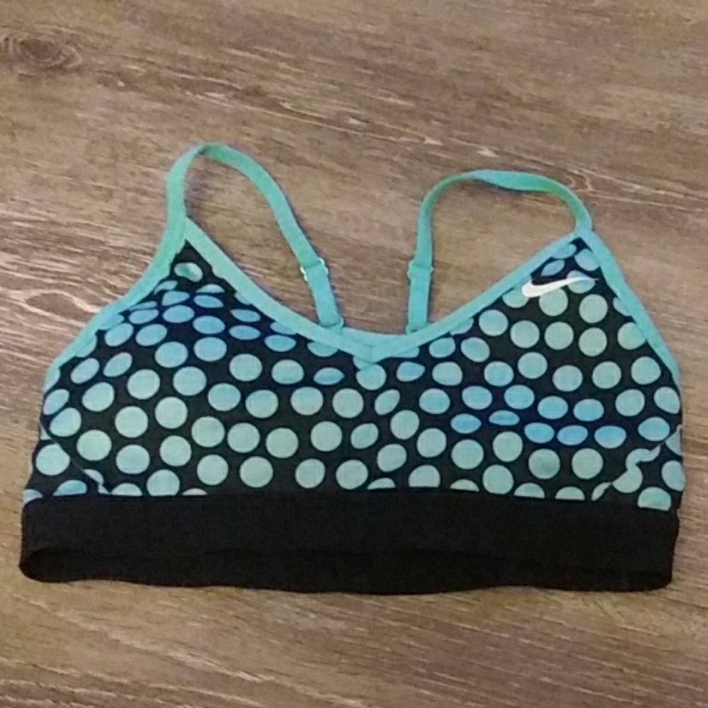 Nike polka dot padded sports bra